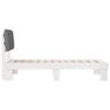 Bed Frame with Padded Headboard Light Grey 75 x 190 cm