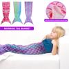 Mermaid Sleeping Blanket Wearable Flannel Mermaid Tail Blanket All Seasons 50x145cm  Kids Adults Comfortable Snuggle Blanket
