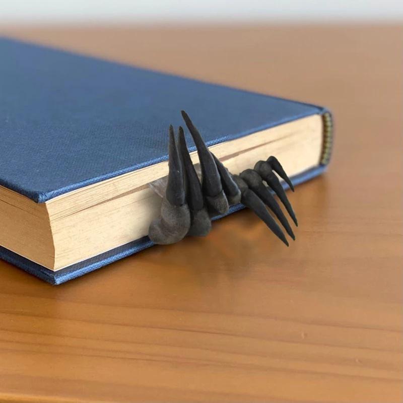 Thriller Demon Hand Halloween Horror Demon Hand Bookmark Devil Paw Resin Crafts Desktop Decoration Bookmark Ornament