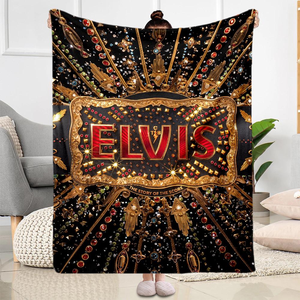 Elvis Presley Performance Blanket Comfortable Perfect for Seaside Office Chair Chair All-Season Use Modern Style Perfect Gift for Relatives and Friend