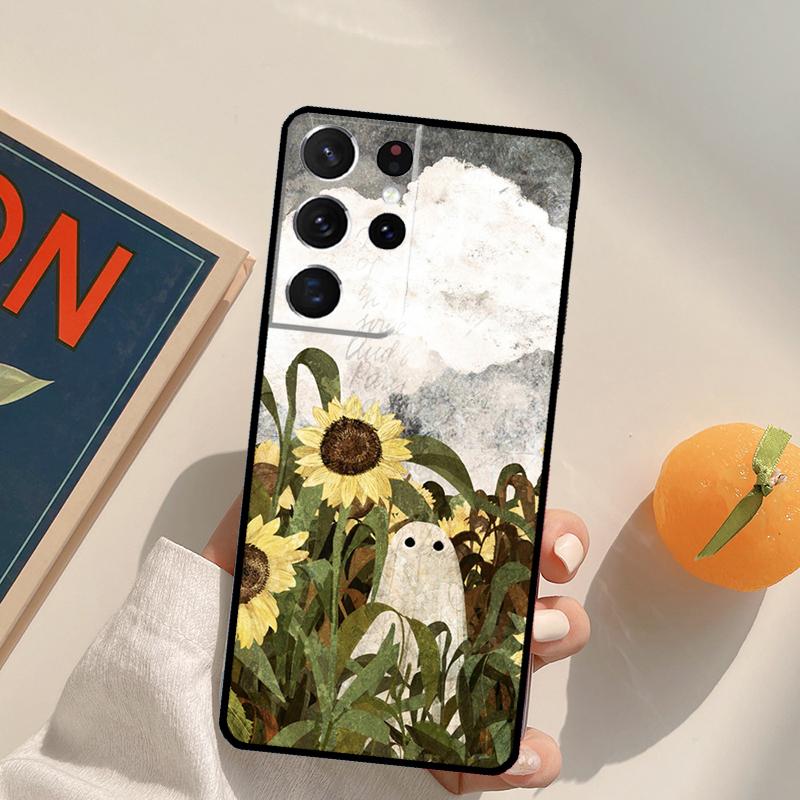 Cute Ghost Phone Case For Samsung Galaxy S23 S26 Ultra S20 S21 S22 S24 S25 S10 Plus S25 FE Back Cover