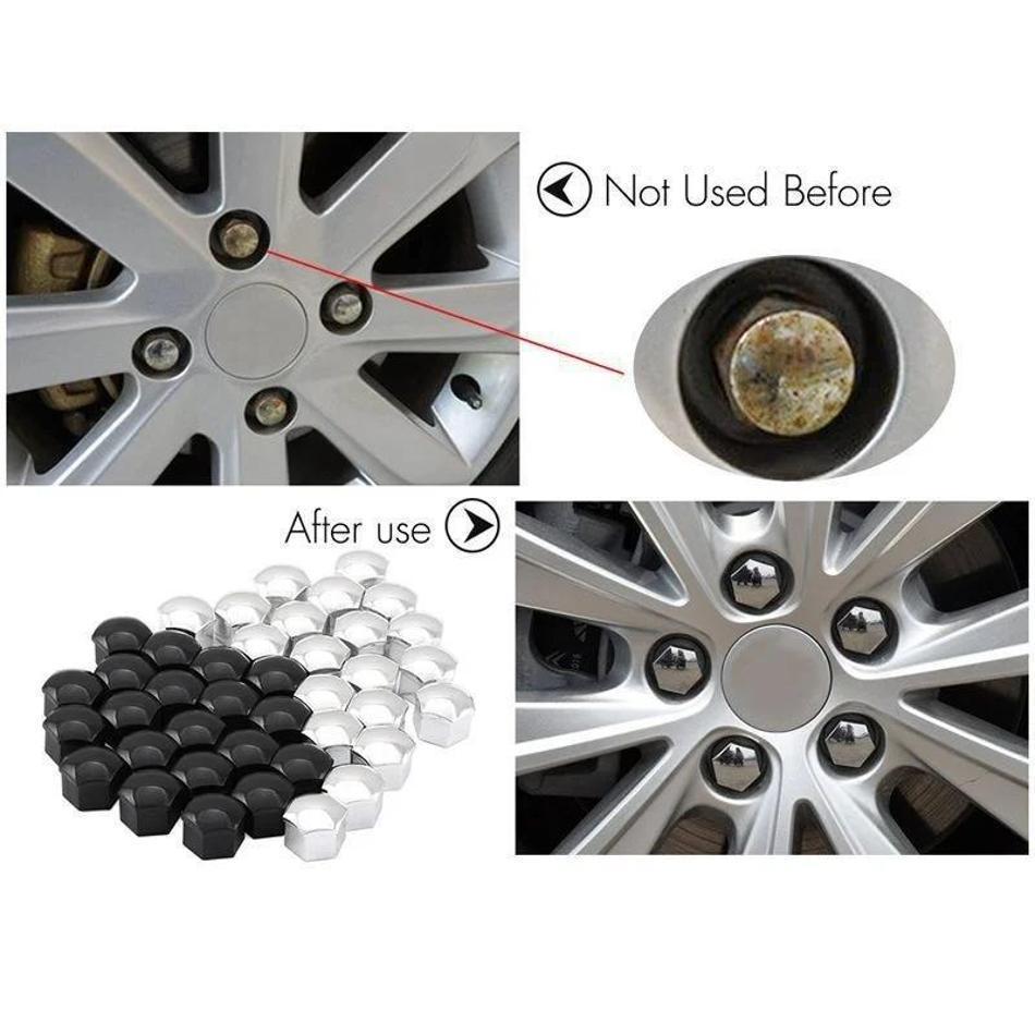 20 Pcs Screw Cover Anti-rust Bolt Rims Exterior Decoration Special Socket Protection Dust Proof 17mm Car Wheel Nut Caps Auto Hub