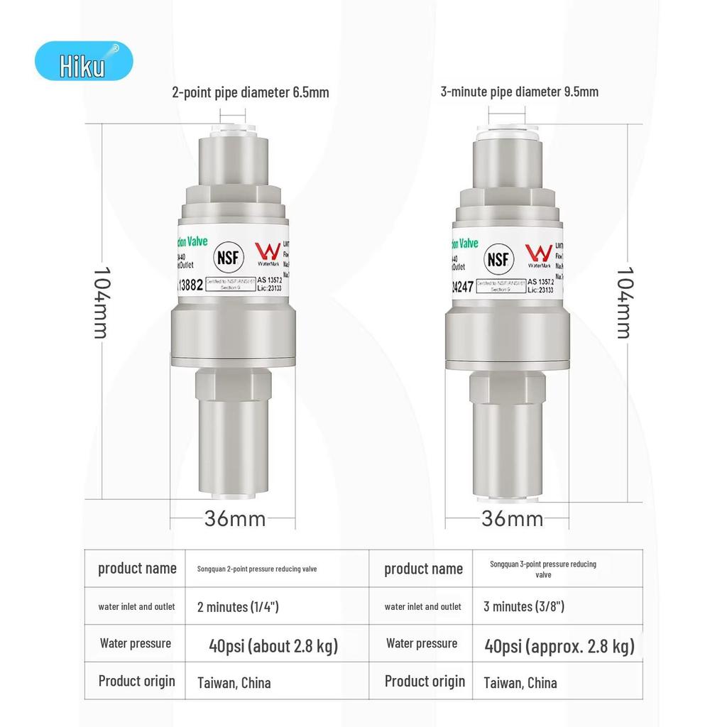 Universal Water Pressure Reducing Valve for Sweeping Robots & Water Purifiers