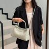 2026 Fashionable Woven Texture Bucket Handbag: High-End Chain Shoulder & Crossbody Versatile Commuter Bag