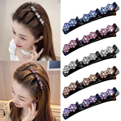 Bangs Side Barrettes Braided Hair Clips Hairpin Duckbill Clip Rhinestone Hair Clips Flower Hairclip