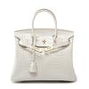 Borsa in pelle di vacchetta di primo strato con motivo coccodrillo bianco, borsa a tracolla di alta gamma, borsa a mano da donna grande in pelle per pendolari