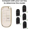 Elegananccy For Jeep Key Fob Cover, Soft Full Protection Key Case Shell Compatible With Jeep Smart Key 3 4 5 Buttons Protector (White)