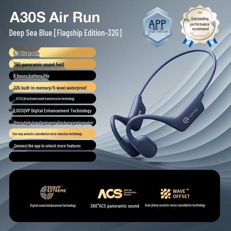 

Sanag Bone Conduction Open-Ear Sports Headphones