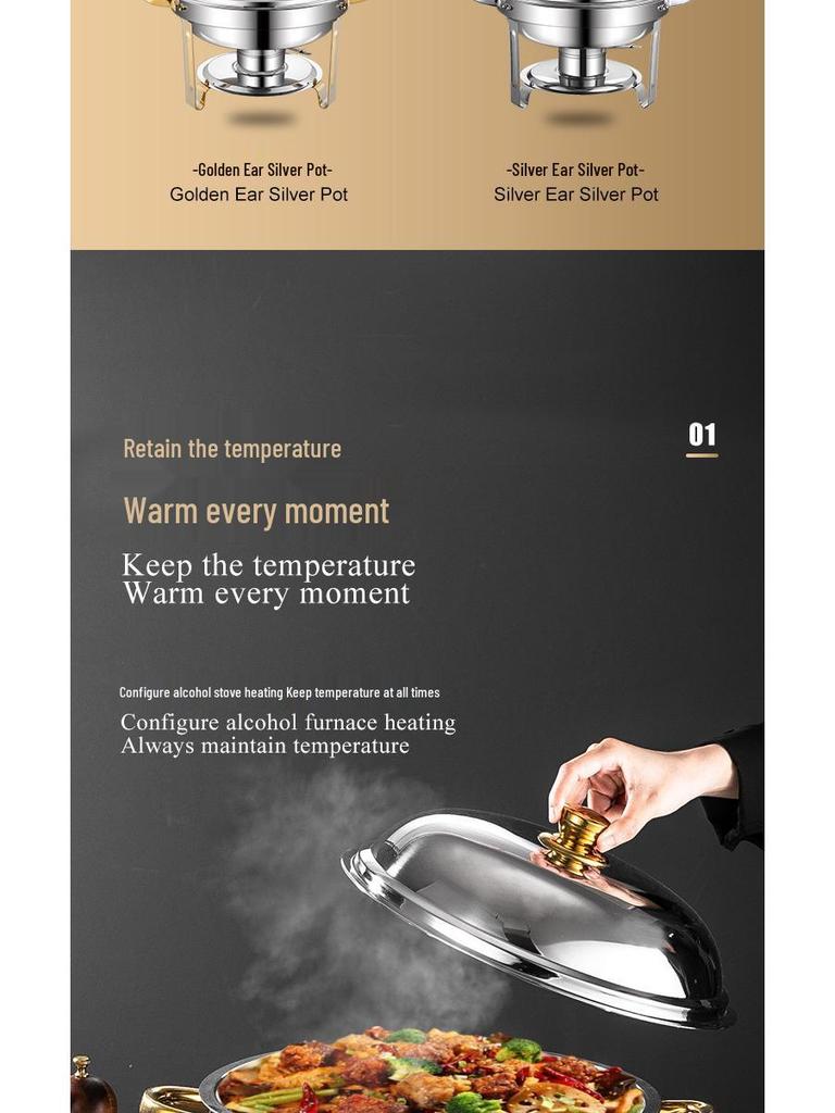 Durable High-Temperature Resistant Stainless Steel Chafer Dish Warmer - Insulated, Hot Selling, High Quality