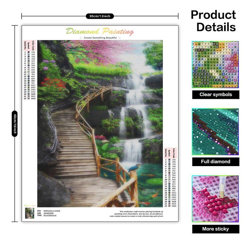 5D Diamond Painting Full Drill Square Waterfall Diamond Embroidery Sale  Rhinestones Pictures Diamond Art