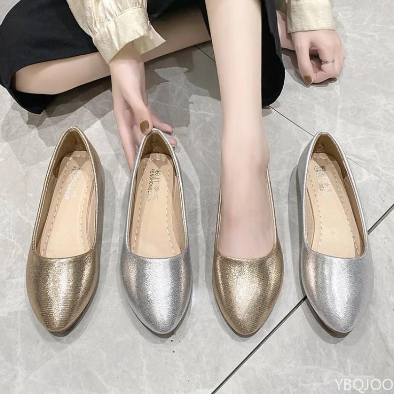 Women's New Flat Sole Shoes Sharp Pointed Shallow Mouth Shoe  Elegant Female Shoes Casual Breathable Ladies Flats Mujer