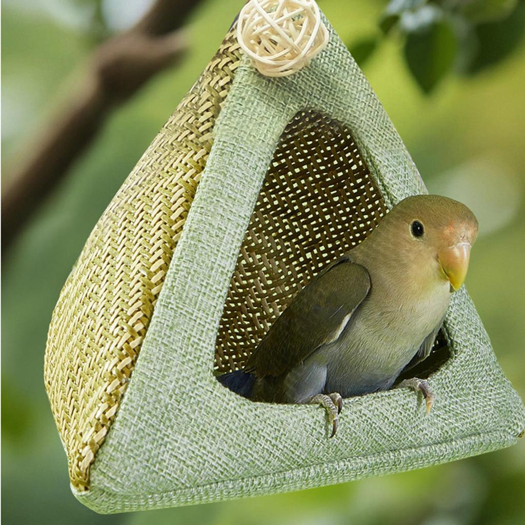 Bird Bed Hangable Parrot Hideaway Decorative Lovebird Sleeping Hideaway Breathable Cooling Nest for Cockatiel Macaw Parakeet