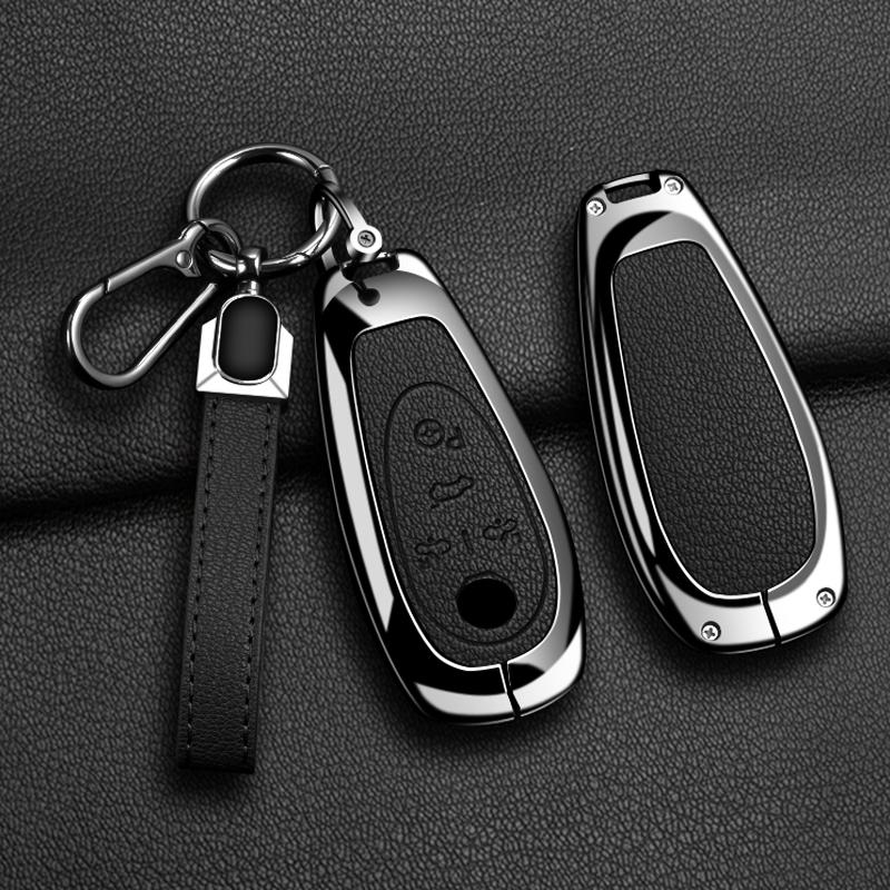 Metal Leather Car Key Case Cover Protector Shell For Morris Garages Mg Cyberster Smart Remote Keyless Accessories