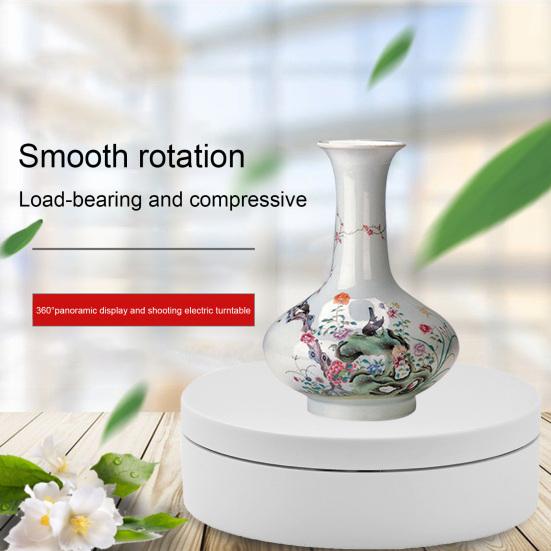 Rotating Display Stand Electric 360 Degree Rotation 12cm Motorized Turntable Jewelry Holder for Photography