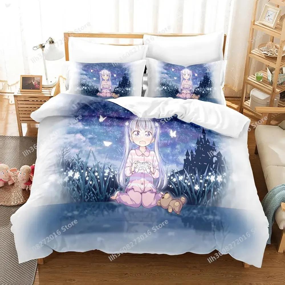 3D Tisk Anime Kawaii Dívky Nová Hra Ložní Souprava Jednolůžko Twin Full Queen King Size Ložní Souprava Dospělý Dítě Ložnice Přikrývka Sady