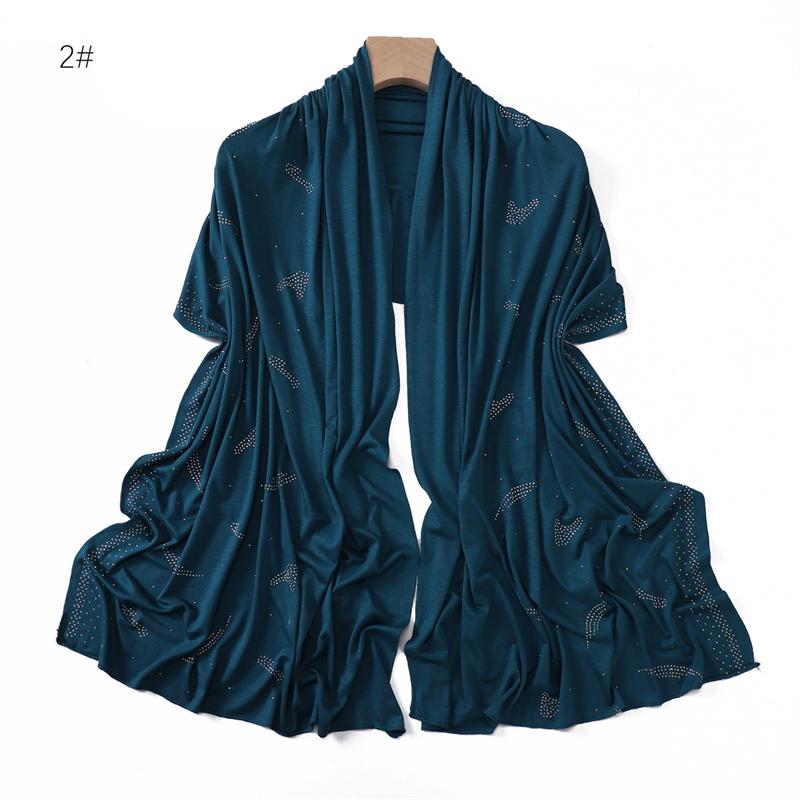 Muslim Solid Jersey Hijab Scarf for Women Cotton Square Head Wrap Scarves Jersey Hijabs Islamic Turban Headband Shawl Scarves