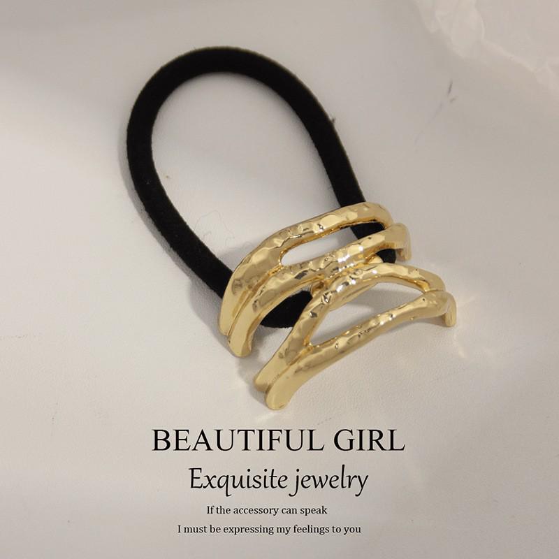 Minimalist Metal Hair Ring - New Korean Style High-End Ponytail Tie Rubber Band.