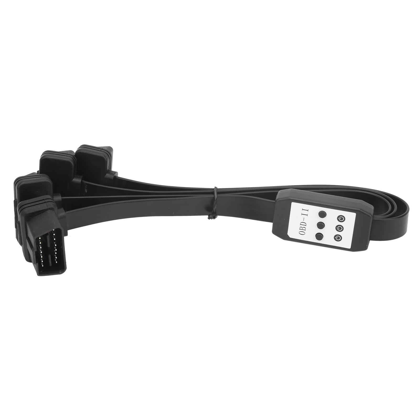 Kaisai Unisex 1 To 3 Obd2 Extension Cable Splitter 1.57Ft 16Pin Connector Cord With Switch Car Diagnostic Tool
