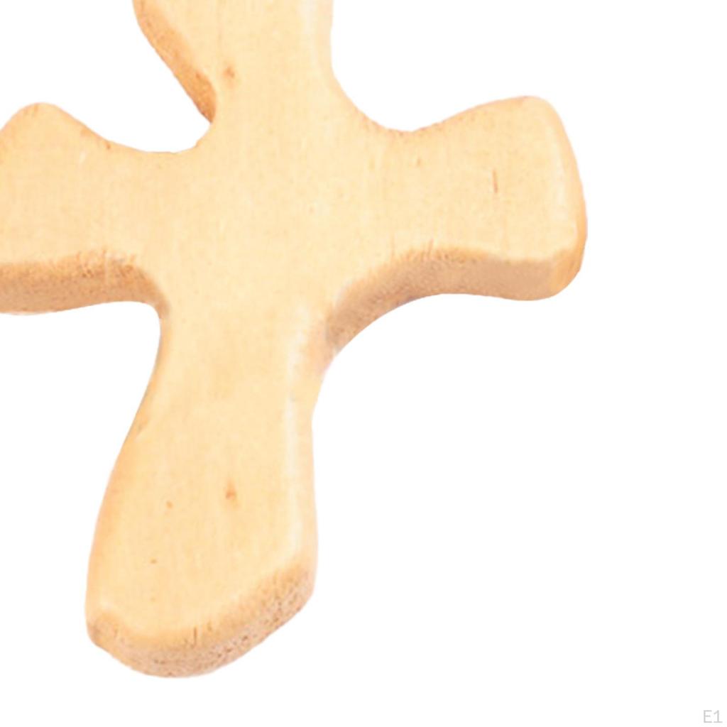 5 Pieces Wood Prayer Cross Hand Held Ornament Clinging Palm Neighbor Small Religious