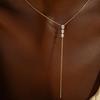 European Retro Gradient Water Drop Rhinestone Pendant Necklace - Elegant Birthday Gift for Girlfriend