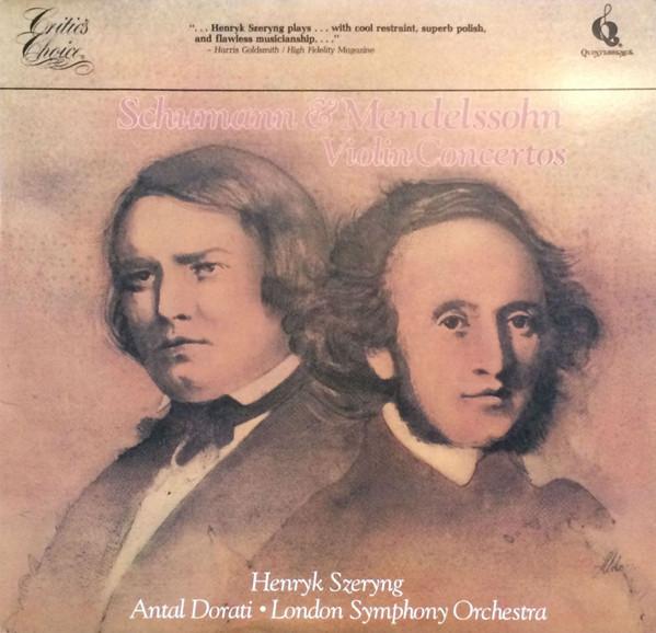 

LP Record ROBERT SCHUMANN FELIX MENDELSSOHN Violin Concertos PMC7194 Quintessence 1981 US Classical Used