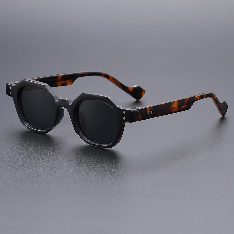 1PC Unisex Plastic Fashion Polygon Frame Sunglasses For Street Photography And Beach Trips Driving Accessories