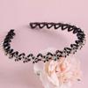 Flower Braided Tools Hairband Pearl Hair Toothed Headband  Hair Styling Accessory