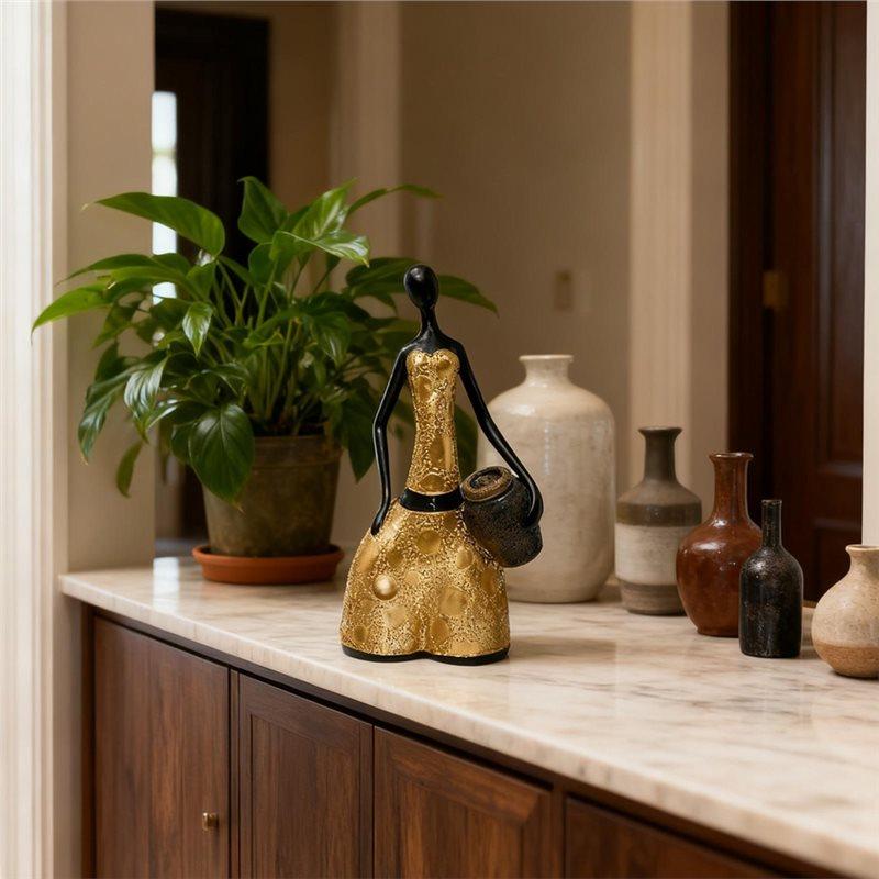 Resin Figure Holding Jar Sculptures Home Decor Abstract Modern Female Body For Desktop For Home Living Room