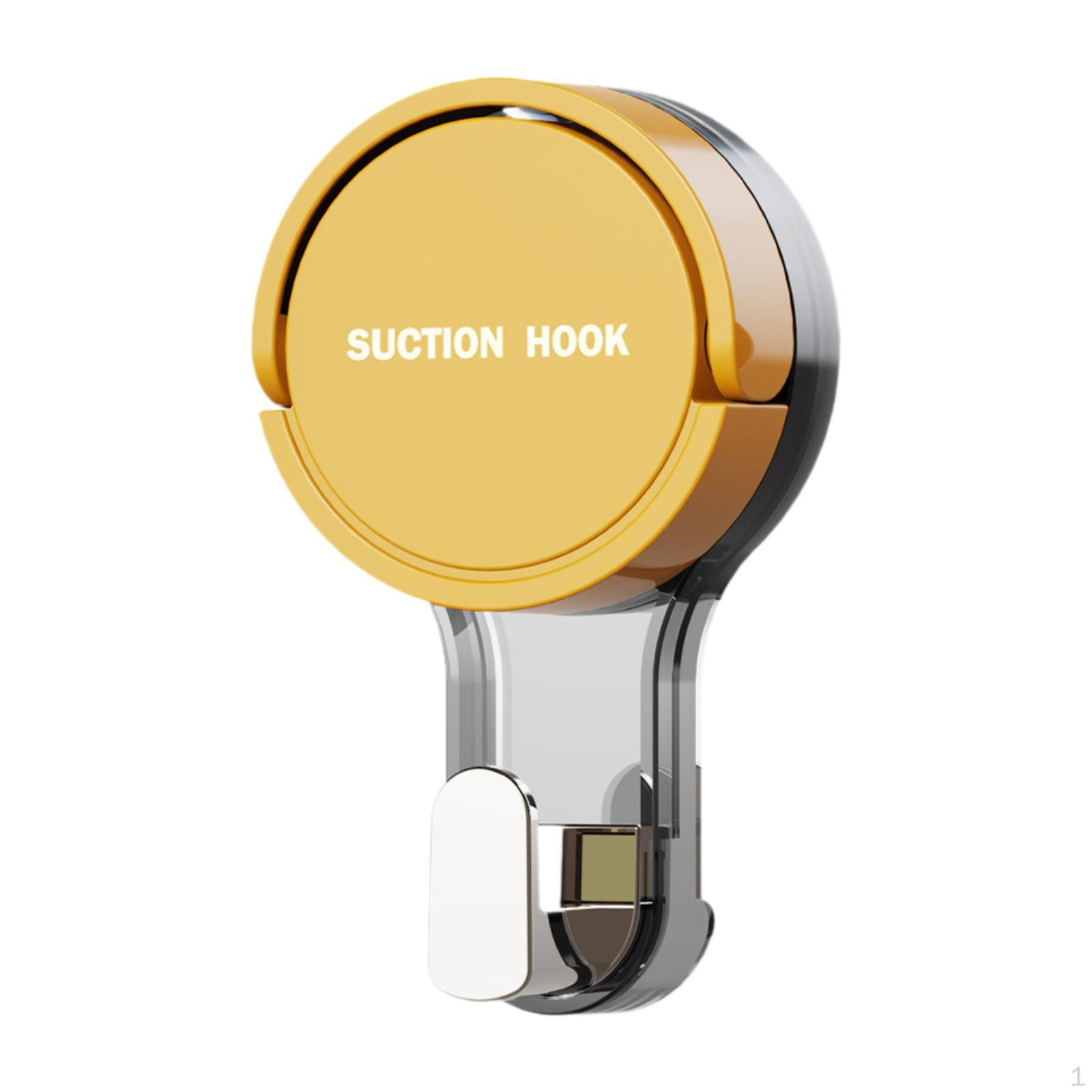 

Гачок-присоска Настінна вішалка Компактна водонепроникна вакуумна економія місця для скляного вікна жовтий