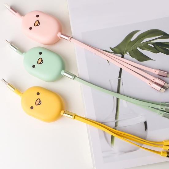 Retractable 3 in 1 Data Wire Charging Cable for Apple/Android/Type-c Connectors