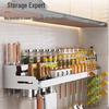 Punch-Free Stainless Steel Wall-Mounted Kitchen Organizer