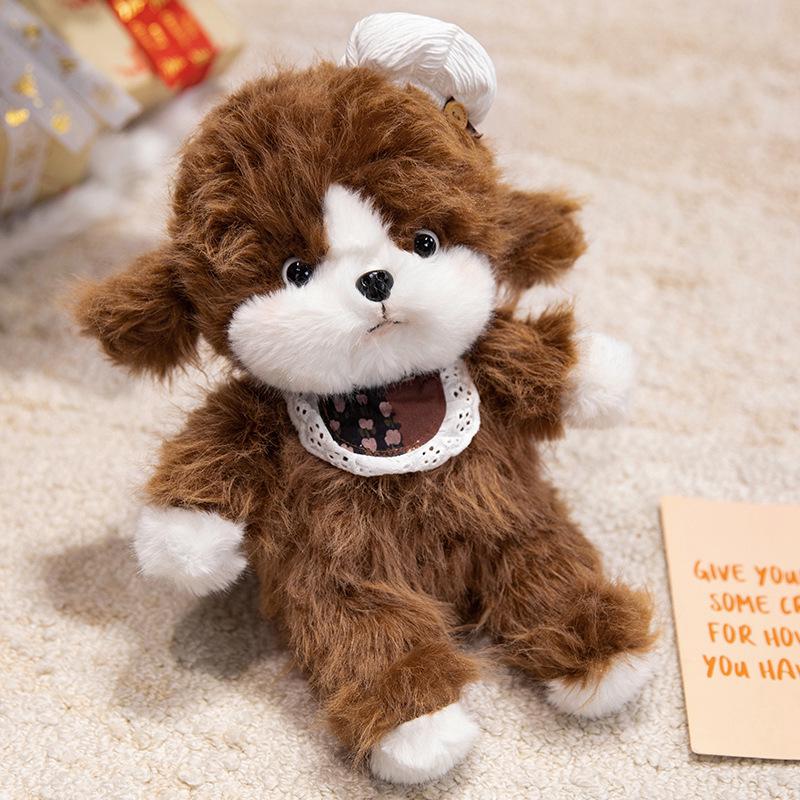 Xiaohongshu Kıvırcık Köpek Peluş Oyuncak - Çocuklar İçin Sevimli Uzun Tüylü Köpek Bebek, Sarılmak ve Uyku İçin Mükemmel.