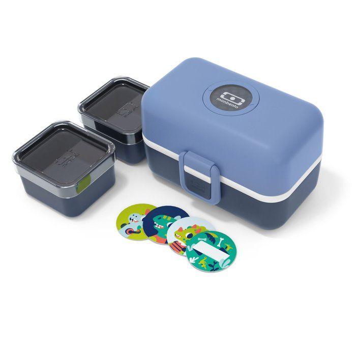 Lunch Box Enfant - MONBENTO - 3 Compartiments - Sans BPA - MB Tresor Bleu Infinity