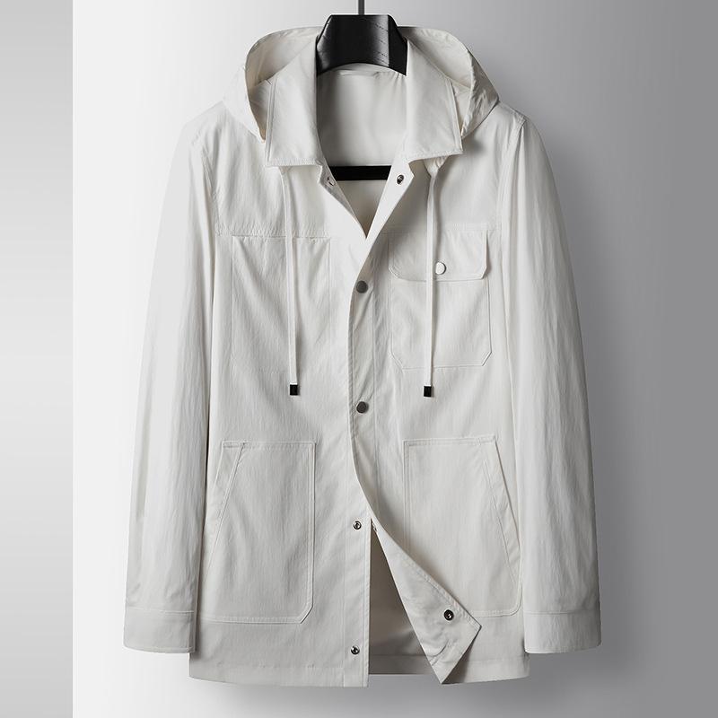 

Весна и осень Съемная шляпа для людей среднего возраста и молодежи Однобортный легкий роскошный деловой повседневный пиджак с лацканами 190 белый