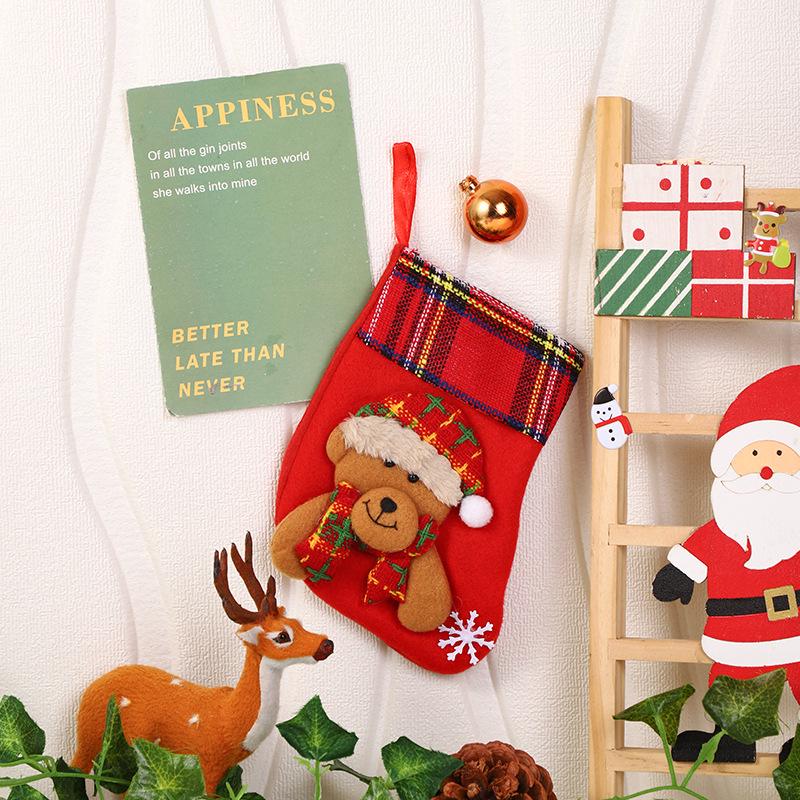 Christmas Cartoon Santa Letter Stockings for Children's Gifts & Candy