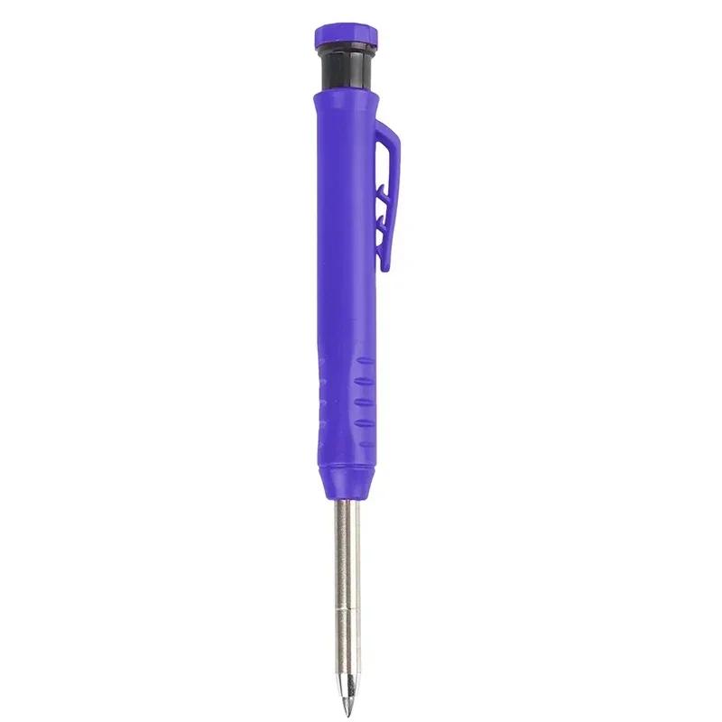 Solid Carpenter's Pencil Woodworking Mechanical Pencil Deep Hole Marker Construction Marking Tools Refill Leads Marking Tools