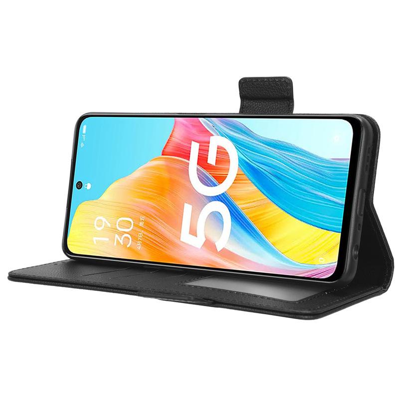 Compatible with OPPO A98, F23, A1 5G Leather Case with Card Slot and Flip Wallet Design