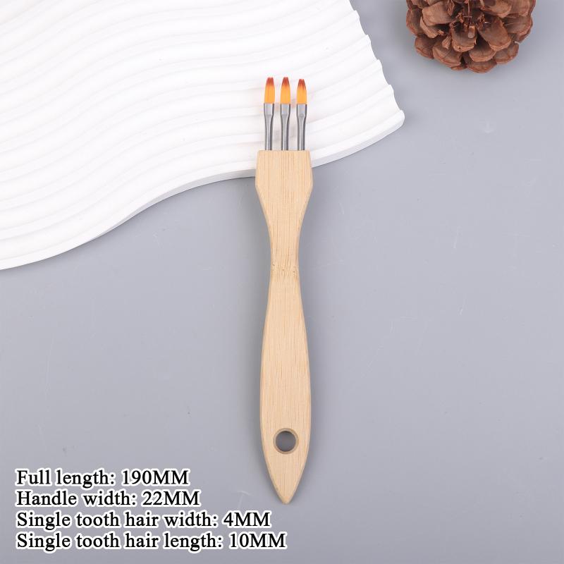 

1/3/6Pcs Wooden Handle Multi-toothed Brush Comb Watercolor Acrylic Brushes Set Artists Drawing Supplies