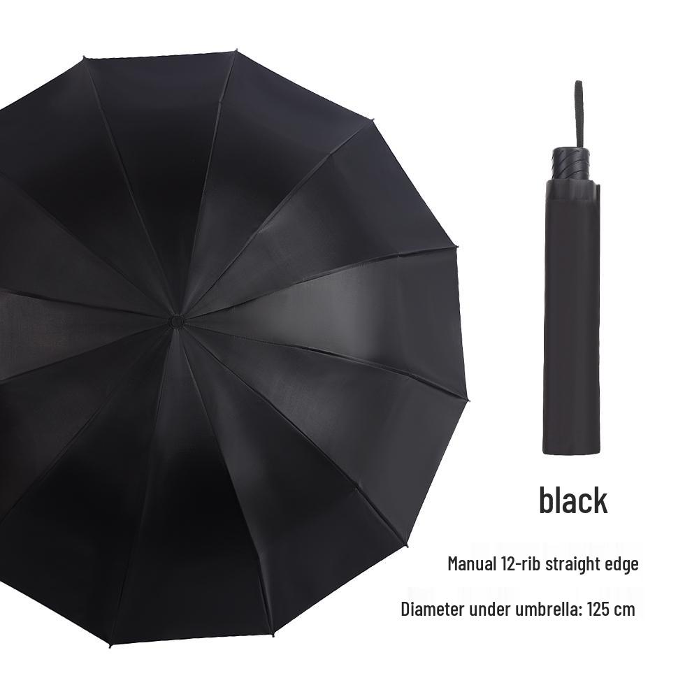 Extra-Large Reinforced Double Business Umbrella - UV Protection & Weather Resistant
