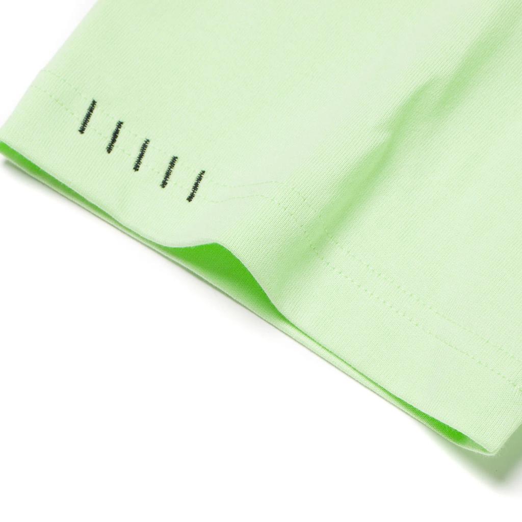 Li-Ning Badfive Round Neck Letter Print Short Sleeve T-Shirt Men Tops Fluorescent-Ice-Green AHSS389-1