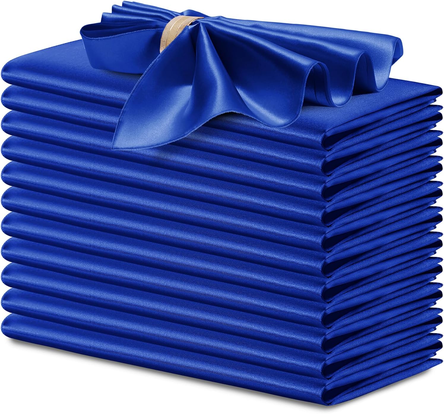 12 Pcs Satin Napkins 30x30cm, Square Smooth Dinner Napkins Silky Satin Cloth Napkins for Wedding Banquet Party Christmas Decor