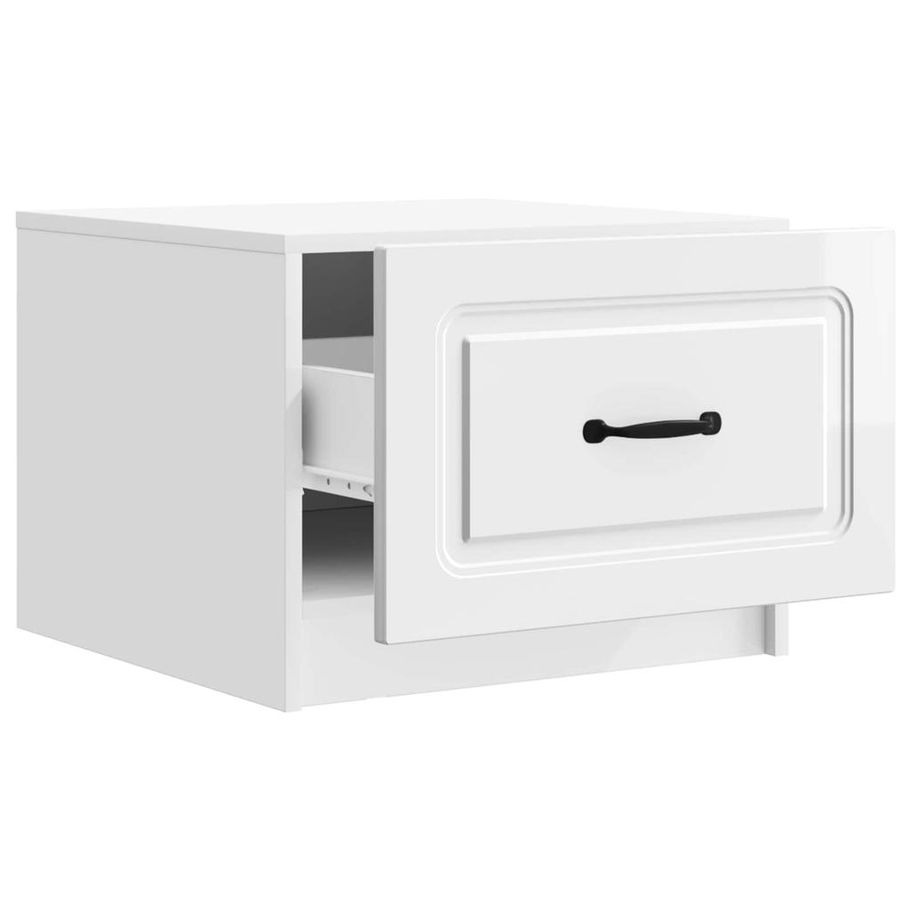 Glossy White Coffee Table 49 x 50 x 37 cm Particleboard