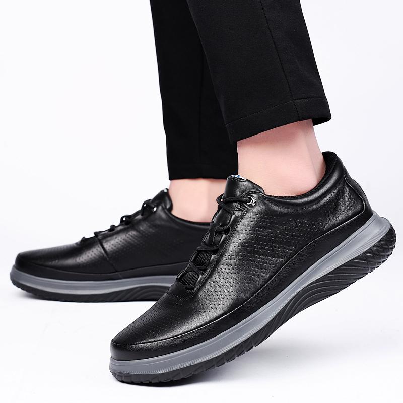 2024 Nová originální kůže Pánská obuv Móda Ležérní Tenisky Divoké ploché boty Lehká Prodyšná Neklouzavá deska Boty