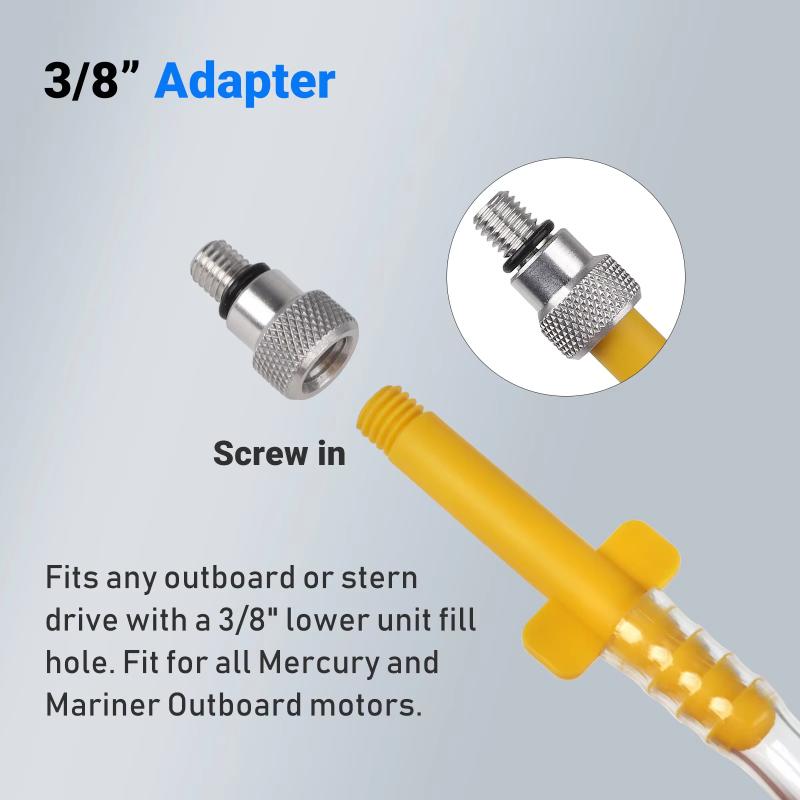 Marine Engine Lower Unit Gear Oil Pump 1 Set For Mercury Suits Standard Quart Bottles Handy Tool for Boat Service