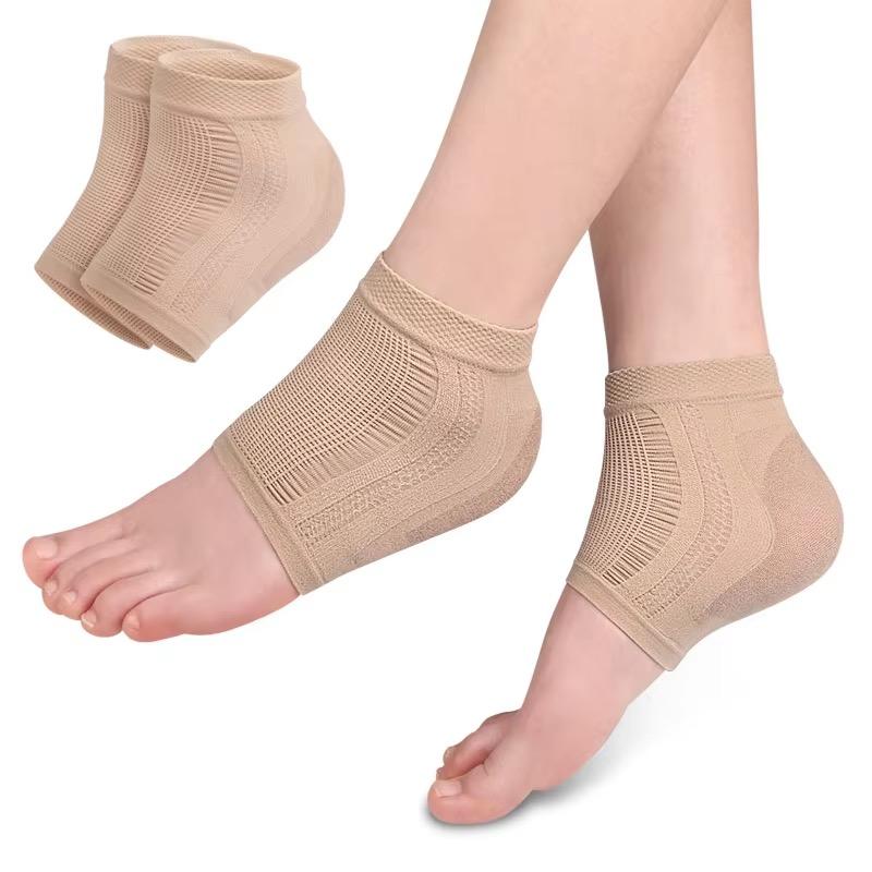 

Mesh Gel Silicone Heel Socks Foot Cover Moisturizing Anti-wear Anti-dry Cracking Half Short Socks Heel Cover Pads Heel Protector