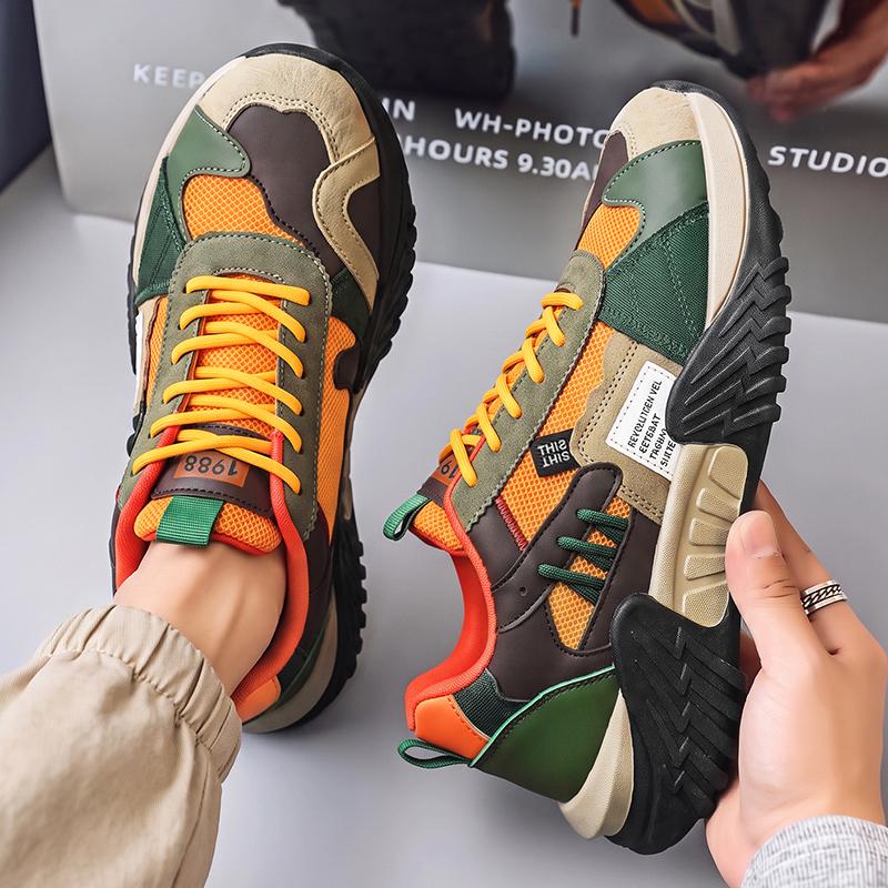 Men 's Casual Four Seasons Fashion  Students Comfortable Sneakers Boys Trending Soft Sole Breathable Shoes