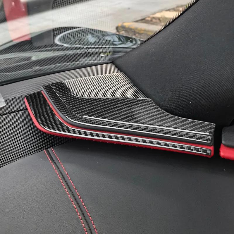 For Chevrolet Corvette C8 Z51 Z06 -2025 Carbon Fiber A-pillar Audio Horn Decoration Car Accessories Interior Cover Stickers