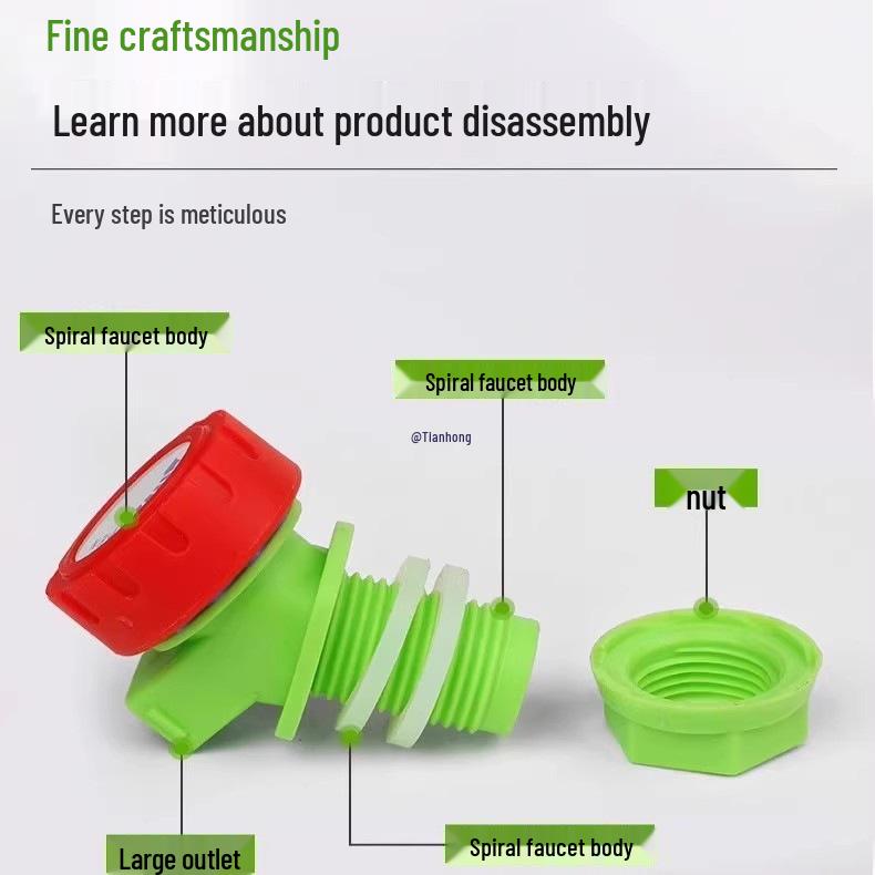 Large Sealed Water Tank Faucet with Plastic Spout and Handle