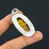 Tiger Eye Gemstone Wife Bezel Engagement New Pendant Jewelry 925 Sterling Silver