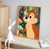 Disney Chip 'n Dale diamond painting mosaic art kit 5D handmade diy gift home decoration. Forest theme with mushrooms and butterflies